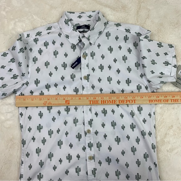 George Men's Slim Fit Cactus Print Button Down Shirt Size XS (30-32) NWT - Picture 11 of 11